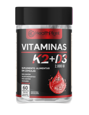 VITAMINA K2 + D3 (60 CAPS) - HEALTH PLANT